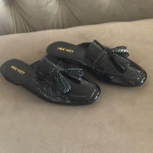 Black Patent Nine West Mules BRAND NEW in box